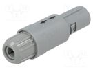 Connector: circular; 1P; plug; male; PIN: 2; soldering; for cable LEMO