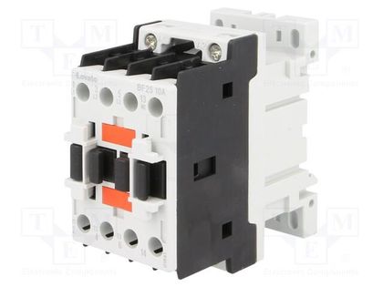 Contactor: 3-pole; NO x3; Auxiliary contacts: NO; 24VAC; 25A; DIN LOVATO ELECTRIC BF2510A024