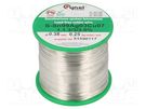 Soldering wire; Sn99Ag0,3Cu0,7; 380um; 250g; lead free; reel; 3% CYNEL