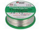 Soldering wire; Sn99Ag0,3Cu0,7; 380um; 100g; lead free; reel; 3% CYNEL