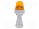 Signaller: lighting-sound; 230VAC; horn,flashing light; orange WERMA