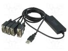 USB to RS232 converter; chipset FTDI/FT4232RL; 1.5m; USB 2.0 DIGITUS
