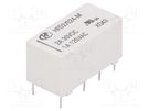 Relay: electromagnetic; DPDT; Ucoil: 24VDC; 3A; 1A/125VAC; 3A/30VDC HONGFA RELAY