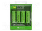 Re-battery: Ni-MH; AA; 1.2V; 2500mAh; ReCyko+; Ø14.5x50.5mm; 250mA GP
