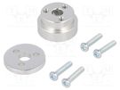 Bracket wheel; Kit: adapter,mounting screws; Shaft: D spring POLOLU