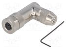 Connector: M8; female; PIN: 4; angled 90°; shielded; for cable; plug TE Connectivity