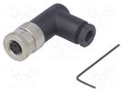 Connector: M8; female; PIN: 4; angled 90°; unshielded; for cable TE Connectivity