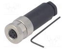 Connector: M8; female; PIN: 4; straight; unshielded; for cable; plug TE Connectivity