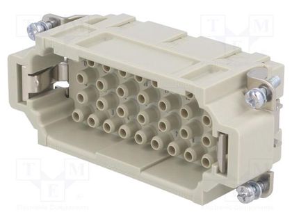 Connector: HDC; male; Han EE; PIN: 32; 32+PE; size 16B; w/o contacts HARTING 09320323001