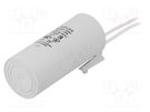 Capacitor: for discharge lamp; 8uF; 250VAC; ±10%; Ø30x70mm; 9 MIFLEX