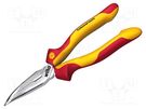 Pliers; insulated,curved,half-rounded nose,universal; steel WIHA