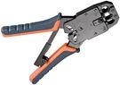 Crimping Tool for Modular Plugs - for crimping 4-, 6-, and 8-pin Western plugs type RJ10, RJ11, RJ12, and RJ45 as well as DEC