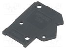 End plate; H: 15.7mm; dark grey; Features: assembling possibility WAGO