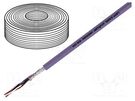 Wire; UNITRONIC® BUS CAN; 1x2x0.22mm2; stranded; Cu; PVC; violet LAPP