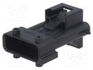 Connector: automotive; JPT; male; plug; for cable; PIN: 4; black TE Connectivity