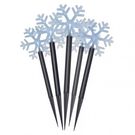 LED Christmas stake snowflakes, 35 cm, 3x AA, outdoor and indoor, cool white, timer, EMOS