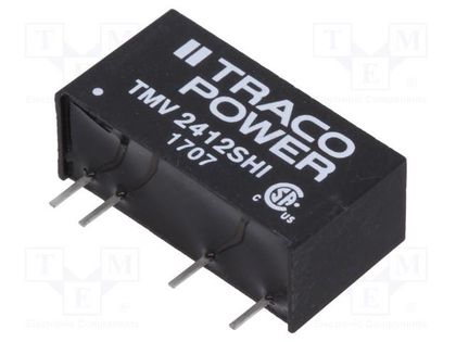 Converter: DC/DC; 1W; Uin: 21.6÷26.4V; Uout: 12VDC; Iout: 84mA; SIP7 TRACO POWER TMV2412SHI