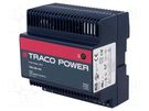 Power supply: switched-mode; for DIN rail; 90W; 24VDC; 3.75A; 90% TRACO POWER