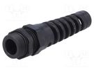 Cable gland; with strain relief; PG13,5; IP68; polyamide; black HUMMEL