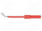 Probe tip; 1A; red; Socket size: 4mm; Plating: nickel plated; 3mΩ SCHÜTZINGER