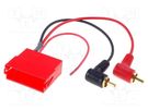 Adapter; ISO mini socket,RCA plug x2 4CARMEDIA