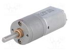 Motor: DC; with gearbox; POLOLU 20D; 6VDC; 3.2A; Shaft: D spring POLOLU