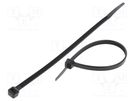 Cable tie; L: 160mm; W: 4.8mm; polyamide; 215.5N; black; Ømax: 42mm KSS WIRING
