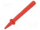 Probe tip; 32A; red; Tip diameter: 4mm; Socket size: 4mm STÄUBLI
