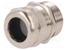 Cable gland; with long thread; PG21; IP68; brass HUMMEL