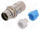 Enclosure: for M23 connectors; external thread; straight; 7÷12mm HARTING