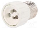 Lampholder: adapter; Body: white; Ø: 34mm; L: 54mm; for lamp PAWBOL