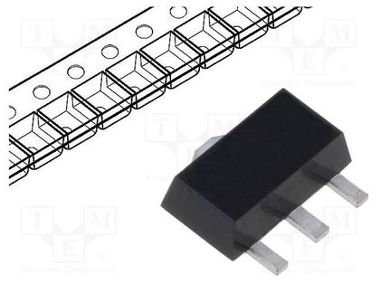 Transistor: N-MOSFET; unipolar; 100V; 3A; 1.6W; SOT89-3 MICROCHIP TECHNOLOGY TN2510N8-G