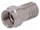 Plug; F; male; straight; 75Ω; RG6; crimped (hex); for cable CABELCON