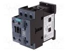 Contactor: 3-pole; NO x3; Auxiliary contacts: NO + NC; 110VAC; 25A SIEMENS
