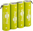Pielodējami akumulatori 4x AA (Mignon) - 2100 mAh, zaļš (Z), niķeļa-metāla hidrīda akumulators (NiMH), 4,8 V