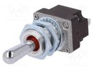 Switch: toggle; Pos: 3; SP3T; (ON)-OFF-(ON); 5A/28VDC; -40÷85°C HONEYWELL