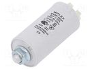 Capacitor: for discharge lamp; 8uF; 250VAC; ±10%; Ø30x70mm; 6 MIFLEX