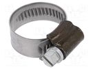 Worm gear clamp; W: 9mm; Clamping: 15÷25mm; steel; ST; W1; DIN 3017 MPC INDUSTRIES