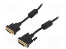 Cable; dual link; DVI-D (24+1) socket,DVI-D (24+1) plug; PVC LOGILINK
