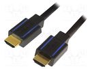 Cable; HDCP 2.2,HDMI 2.0; HDMI plug,both sides; 1.8m; black LOGILINK