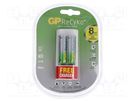 Charger: for rechargeable batteries; Ni-MH; Size: AA,AAA GP