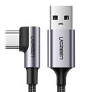 Ugreen angle cable USB - USB Type C 1m 3A gray (50941), Ugreen