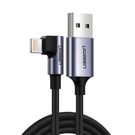 Ugreen angle USB cable - Lightning MFI 1m 2,4A black (60521), Ugreen