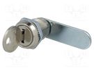 Lock; zinc and aluminium alloy; 22mm; Key code: 1333; 180° RST ROZTOCZE