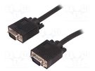 Cable; D-Sub 15pin HD plug,both sides; 1.5m; black QOLTEC