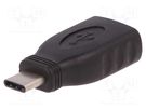 Adapter; USB 2.0; USB A socket,USB C plug QOLTEC