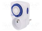 Programmable time switch; 30min÷24h; 230VAC/16A; Usup: 230VAC ORNO