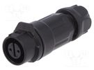Connector: circular; plug; size 12; 02; female; PIN: 2; for latch LUTRONIC