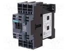 Contactor: 3-pole; NO x3; Auxiliary contacts: NO + NC; 24VDC; 12A SIEMENS