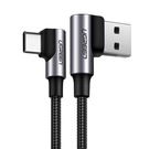 Ugreen angle cable USB cable - USB Type C Quick Charge 3.0 QC3.0 3 A 1 m gray (US176 20856), Ugreen